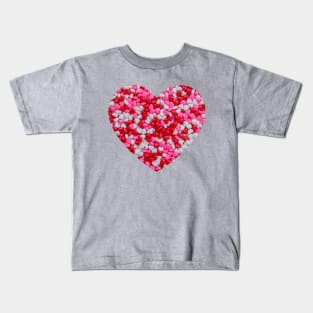 Candy Love Sprinkle Hearts Kids T-Shirt